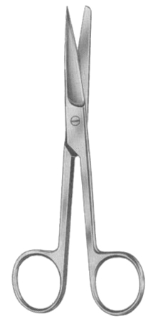 Opertaing Scissors Straight Fig # 2 11.5cm/4 1/2" Sh/Bl