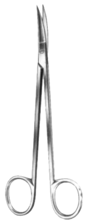 Kelly Gynecological Scissors Curved 18cm/7"