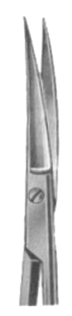 Fine Scissors Curved 12cm/4 3/4" Fig # 3 Sh/Sh