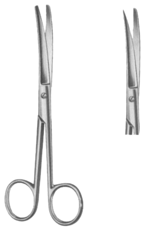 Grazil Operating Scissors Curved 13cm/5" Sh/Bl