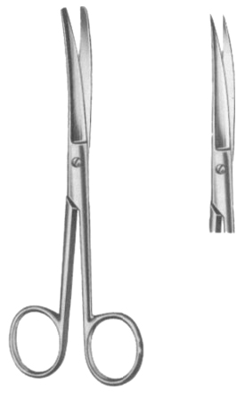 Grazil Operating Scissors Curved 14.5cm/5 3/4" Sh/Sh