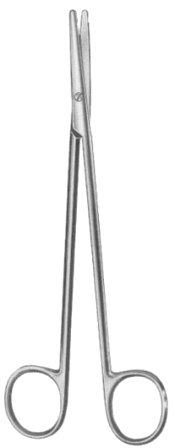 Metzenbaum Dissecting Scissors Straight 25cm/10" Bl/Bl