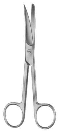 Operating Scissors Curved Fig # 2 14.5cm/5 3/4" Sh/Bl