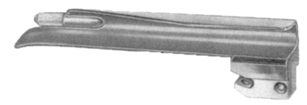 Guedel-Negus Laryngoscope Blades Fig # 2, working length 90mm, Adolescent's