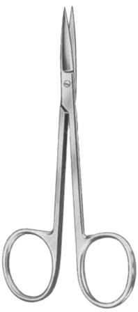 Fine Scissors Standard Curved  9cm/3 1/2"