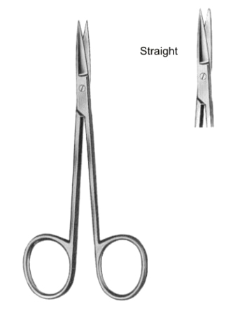 Eye and Fine Scissors Curved 11.5cm/4 1/2"