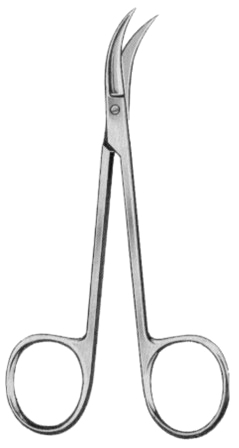 Eye Scissors Curved on Angle  9cm/3 1/2"