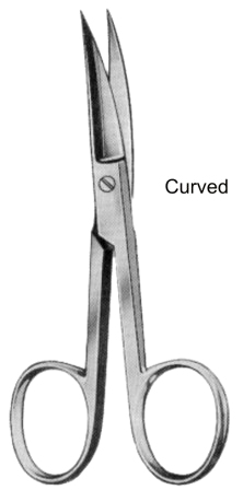 Nail Scissors Curved   9cm/3 1/2"
