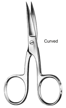 Nail Scissors Curved   9cm/3 1/2"