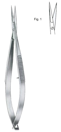 Noyes Iridectomy Scissors 12cm/4 3/4" Fig # 1