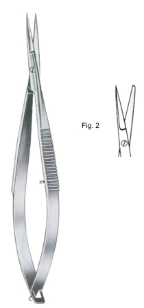 Noyes Iridectomy Scissors 12cm/4 3/4" Fig # 2