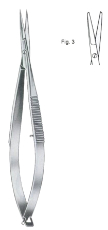Noyes Iridectomy Scissors 12cm/4 3/4" Fig # 3