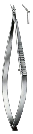 Aebli Iridectomy Scissors Curved on Flat 10cm/4"