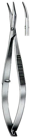 Westcott Iridectomy Scissors Curved Bl/Bl 11.5cm/4 1/2"