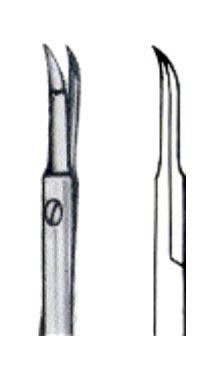 Micro Scissors Curved 19cm/7 1/2"