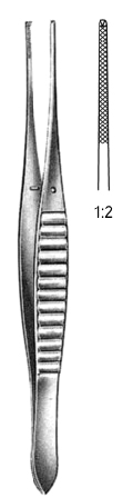 Gillies Tissue Fcps 1x2T 15cm