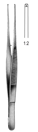 Potts Smith Tissue Fcps 1x2T 18cm