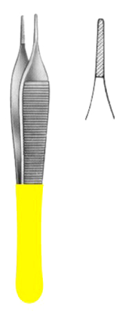 Adson Dressing Forceps 12cm/4 3/4" TC GOLD