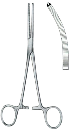Ochsner-Kocher Hemostatic Forceps BJ Curved 1:2 20cm/8"