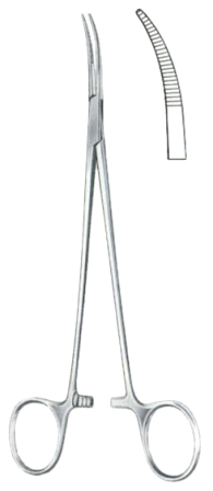 Nissen Hemostatic Forceps BJ Curved 18.5cm/7 1/4"