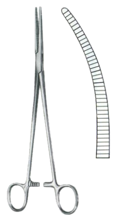 Roberts Hemostatic Forceps BJ Curved 22cm/8 3/4"