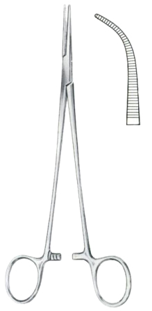 Heiss Ligature and Dissecting Forceps 20cm/8" Full Curved