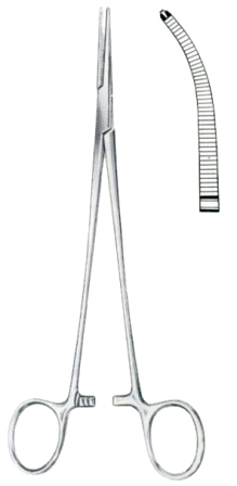 Heiss Ligature Forceps BJ Curved 1:2 20cm/8"