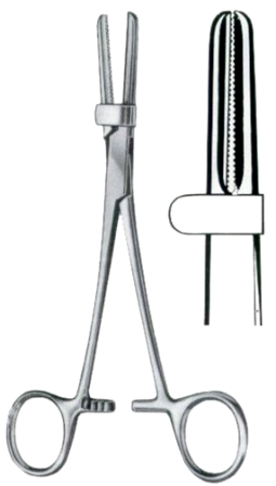 Tubing Forceps BJ with Tubing Clip 20cm/8"