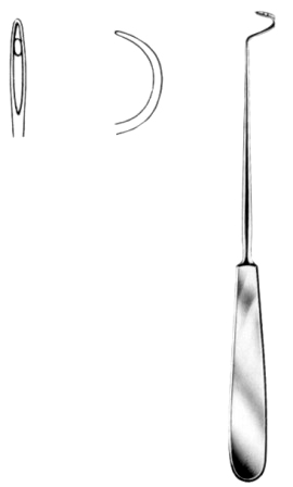 Deschamps-Standard Ligature Needles Blunt 20cm/8" Right