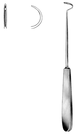 Deschamps Ligature Needles Blunt 20cm/8" Right