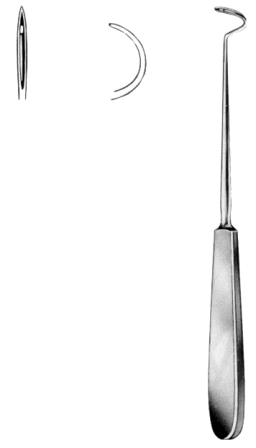 Deschamps Ligature Needles Sharp 20cm/8" Right
