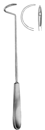 Deschamps Ligature Needles Sharp 27cm/10 1/2" Left