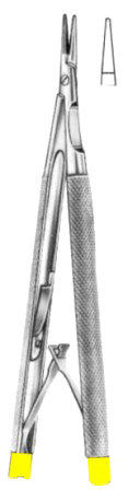 Castroviejo Micro Needle Holders 13cm/5" Smooth TC GOLD