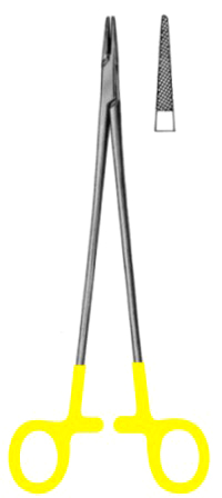De-Bakey-Fine Needle Holders BJ 23cm/9" TC GOLD