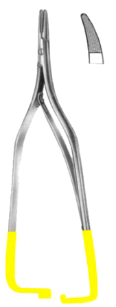 Arruga Needle Holders SJ Curved 16cm/6 1/4"  TC GOLD