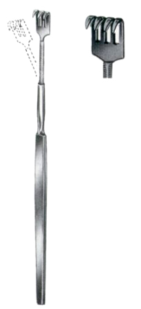 Wound Retractors Sharp 4 Prongs 16cm/6 1/4" Flexible