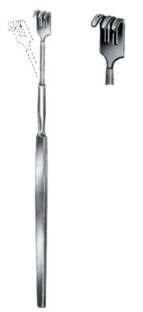 Wound Retractors Blunt 3 Prongs 16cm/6 1/4" Flexible