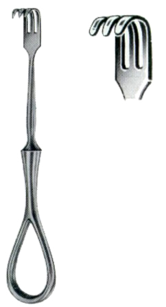 Volkmann Trachea Retractors Blunt 3 Prongs 11cm/4 1/2"
