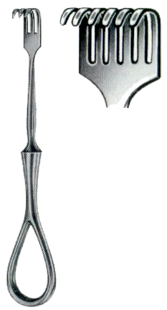 Volkmann Trachea Retractors Blunt 6 Prongs 11cm/4 1/2"