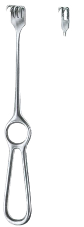 Volkmann Retractors Semi-Sharp 2 Prongs 9x8mm 22cm/8 3/4"