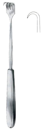Volkmann Retractors Sharp 1 Prong 23cm/9"