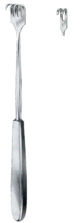 Volkmann Retractors Blunt 2 Prongs 9x8mm 23cm/9"