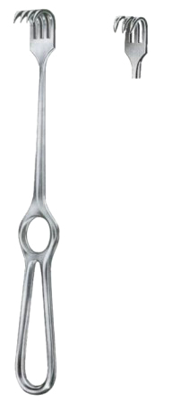 Kocher Retractors Sharp 3 Prongs 15x15mm 21.5cm/8 1/2"