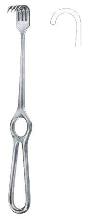 Kocher Retractors Blunt 1 Prong 21.5cm/8 1/2"