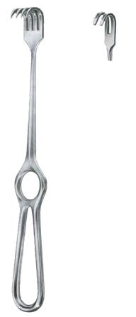 Kocher Retractors Blunt 2 Prongs 15x10mm 21.5cm/8 1/2"