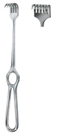Kocher Retractors Semi-Sharp 6 Prongs 15x30mm 21.5cm/8 1/2"