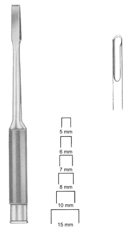 Cloward Bone Gouges   7mm 24cm/9 1/2"