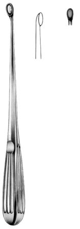 Bruns Bone Curettes 23cm/9" Fig #   0 B