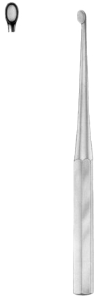 Bruns Bone Curettes 23cm/9" Fig #   3 A