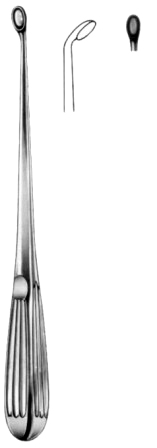 Bruns Bone Curettes 23cm/9" Fig #   1 C